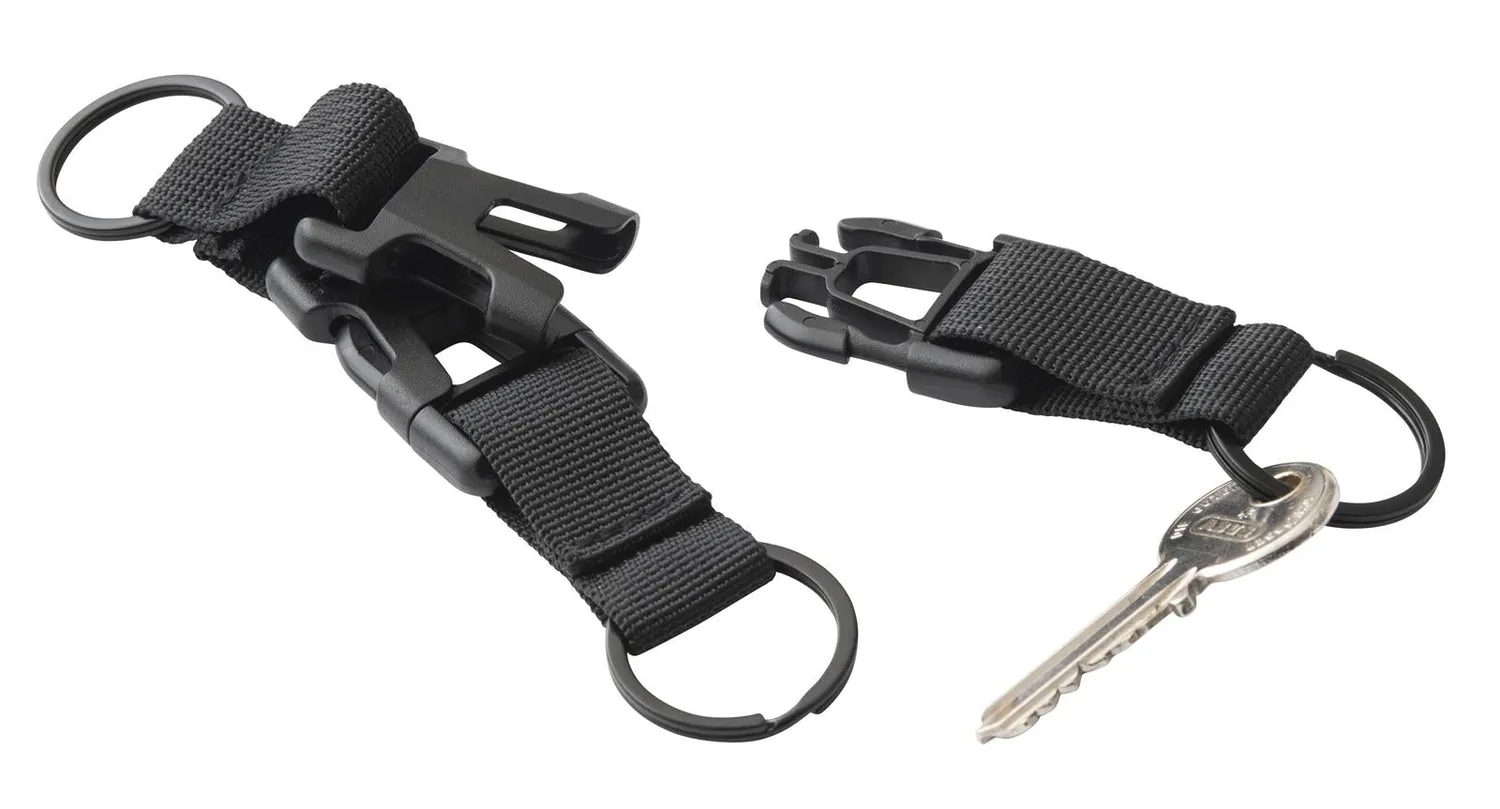 Munkees Afneembare Sleutelhanger Zwart Nylon Karabijn