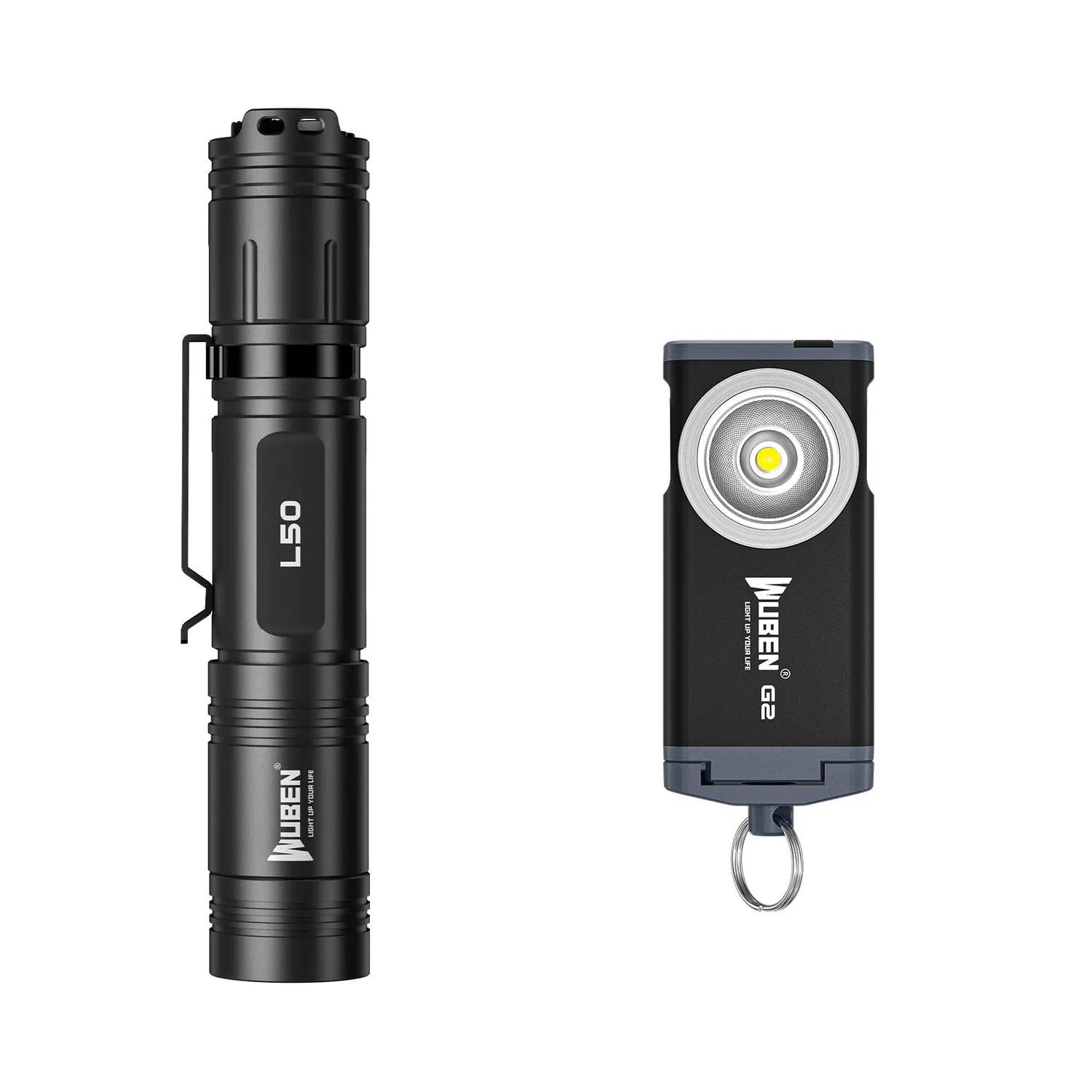 Wuben L50+E7 bundel zaklamp zwart 6500K