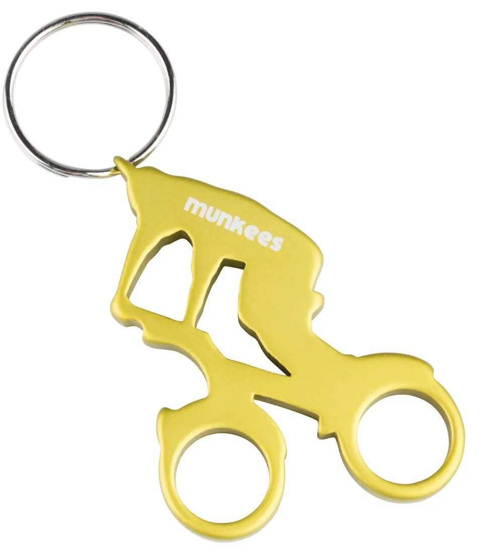 Munkees Biker flessenopener sleutelhanger motor aluminium