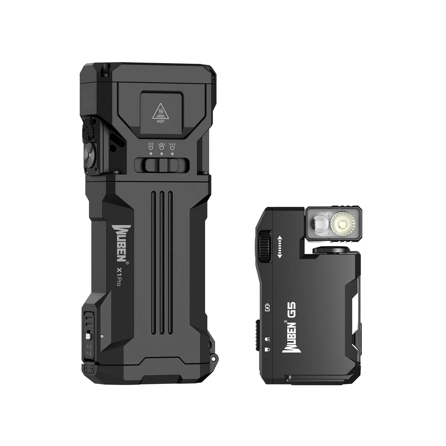 Wuben X1Pro zaklamp bundel X1Pro Black + X4 Black