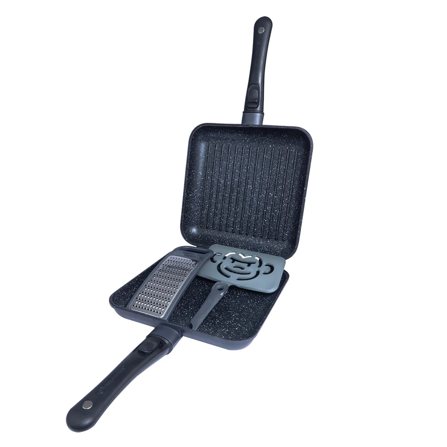Ridgemonkey Connect Pan & Griddle XXL pannenset granite