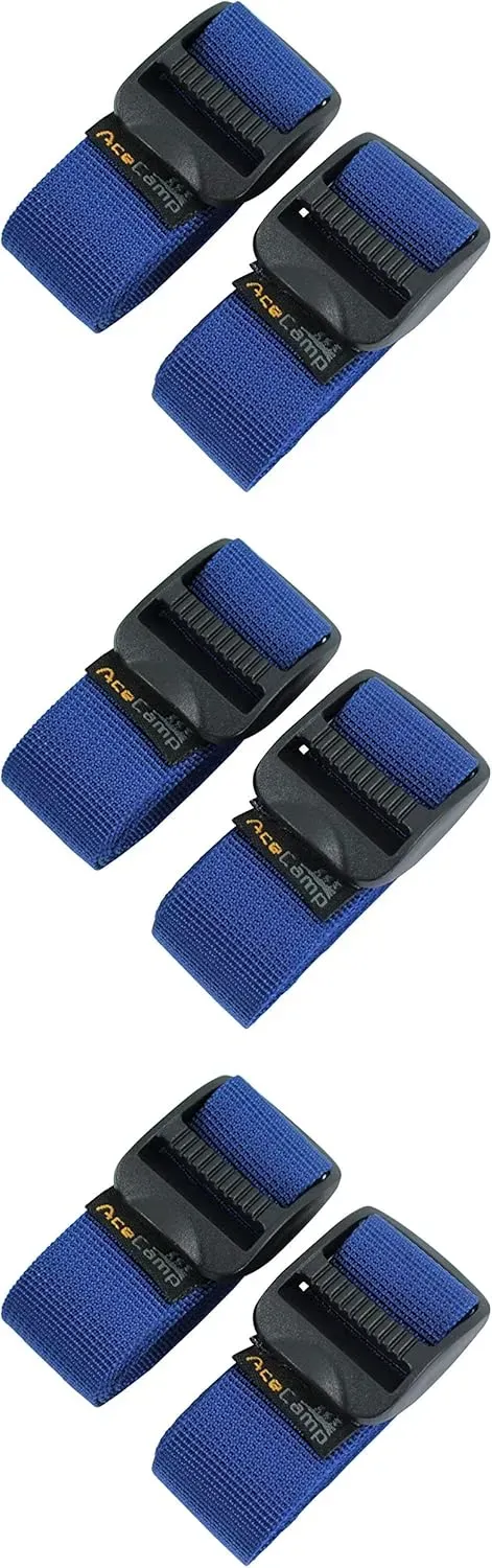 AceCamp Koffergurt 65 cm Kofferriem blauw 3-pack extra sterk