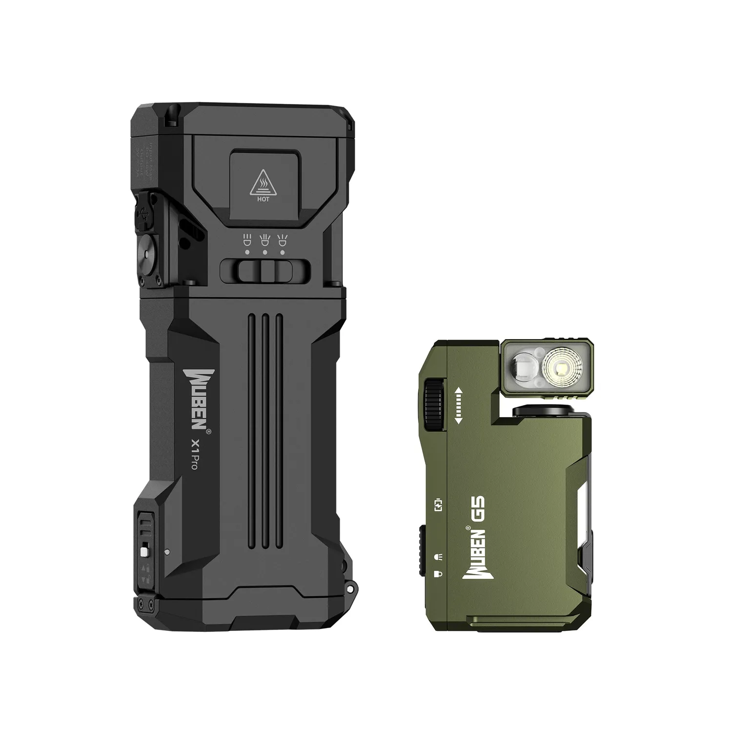 Wuben X1Pro zaklamp bundel X1Pro Black + X4 Black