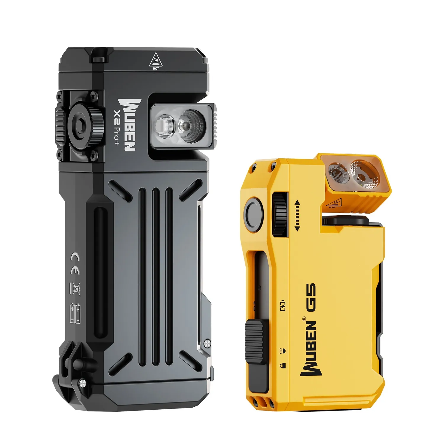 Wuben G5 Yellow X4 bundel zaklamp wit