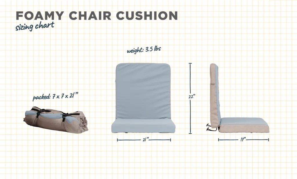 Hest Foamy Camp Chair stoelkussen memory foam