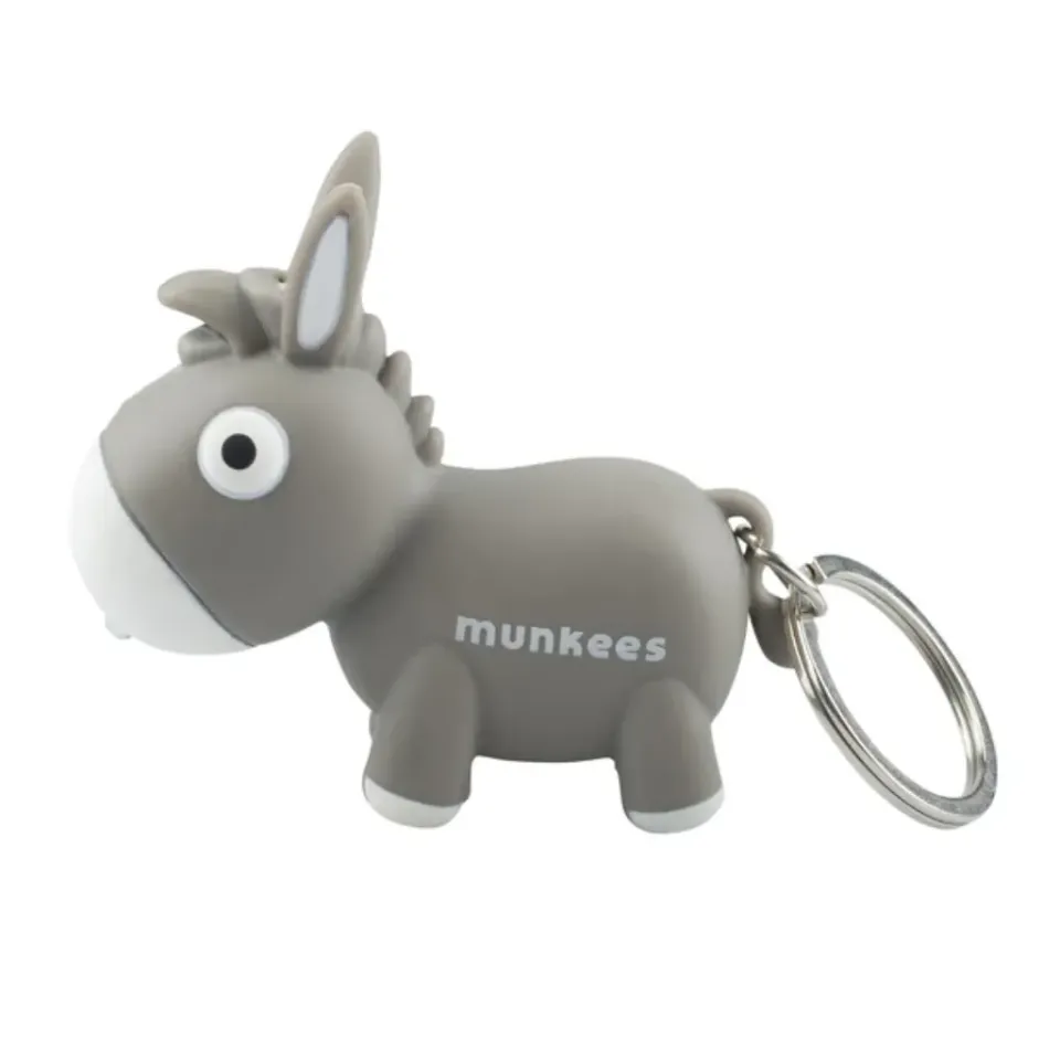 Munkees Ezel sleutelhanger met LED en geluid