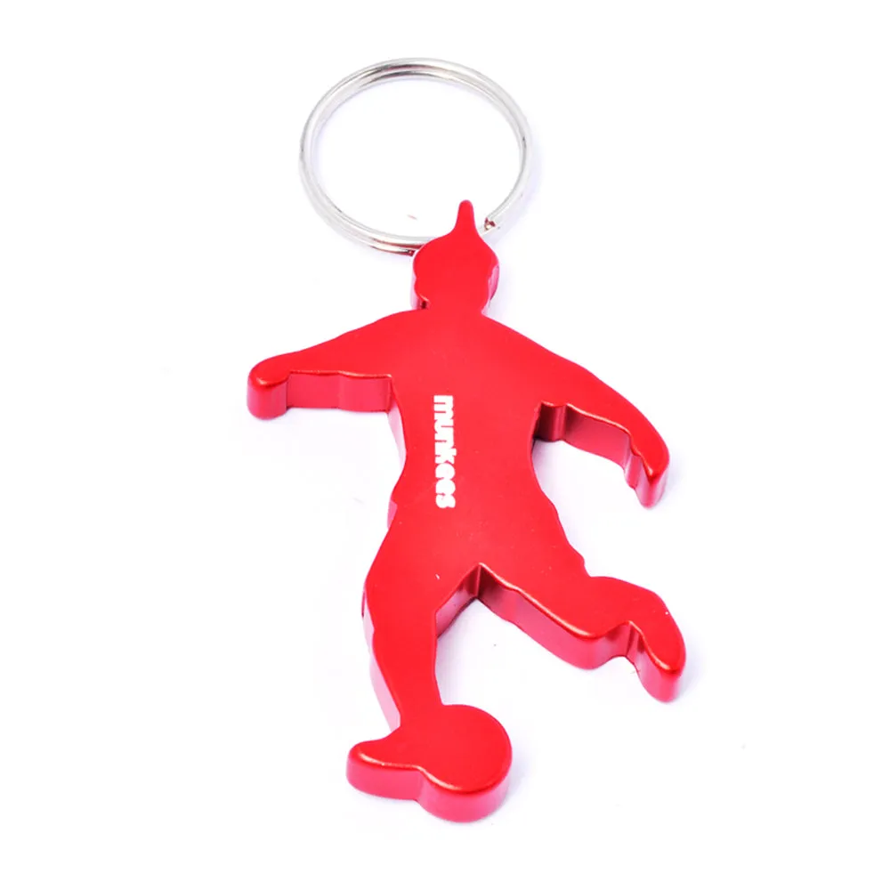 munkees Voetbal sleutelhanger flessenopener aluminium