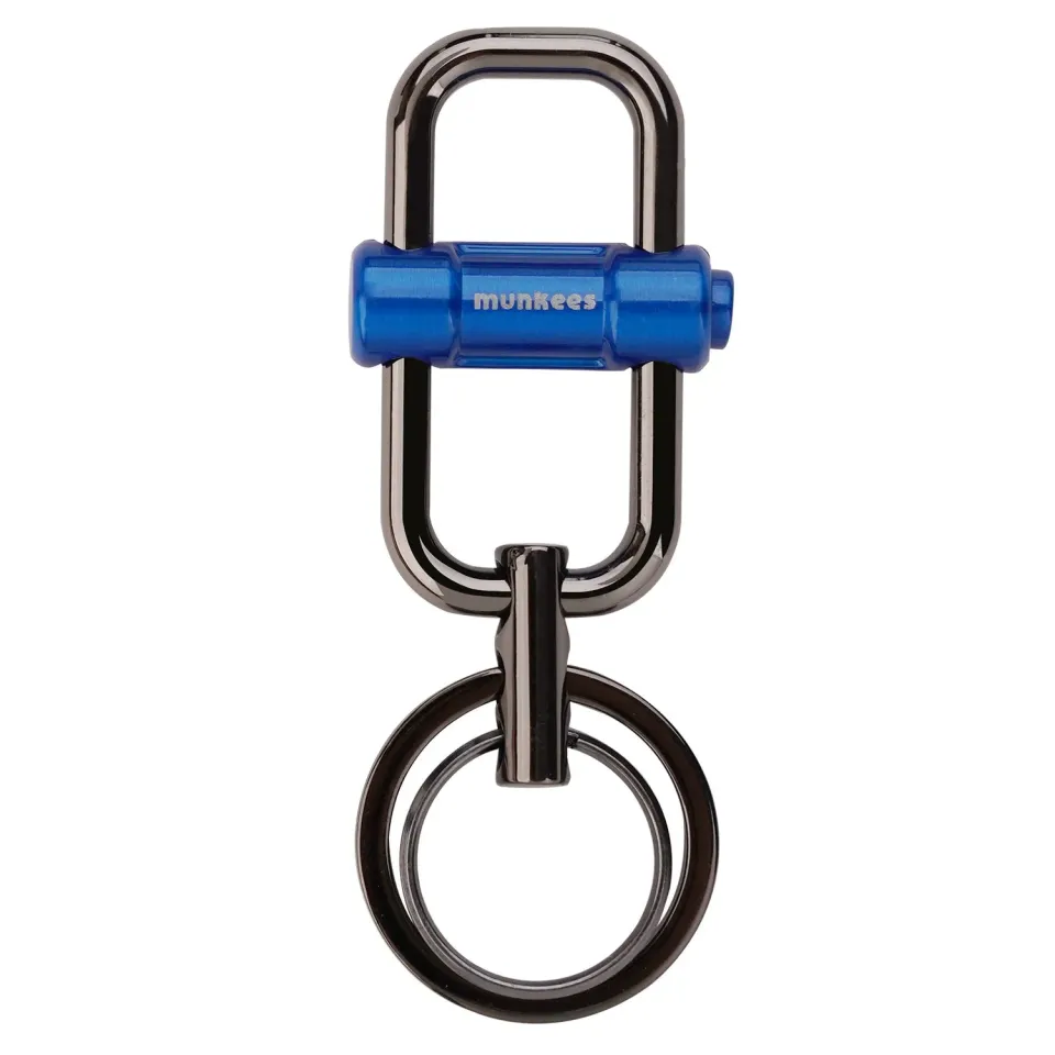 munkees Lock karabiner met schroefsluiting aluminium zilver