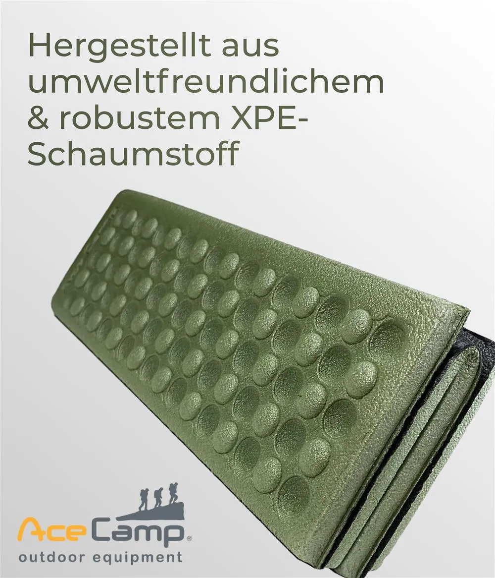 AceCamp Thermo zitkussen 40x30 cm groen 2 stuks