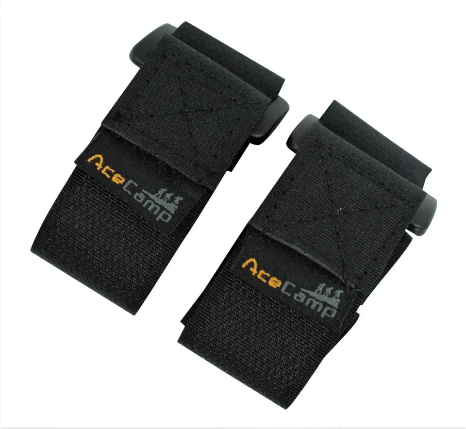 AceCamp klittenband 2 stuks 2,5x30 cm zwart