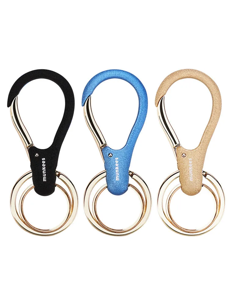 Munkees Loop karabiner zwart aluminium met schroefsluiting
