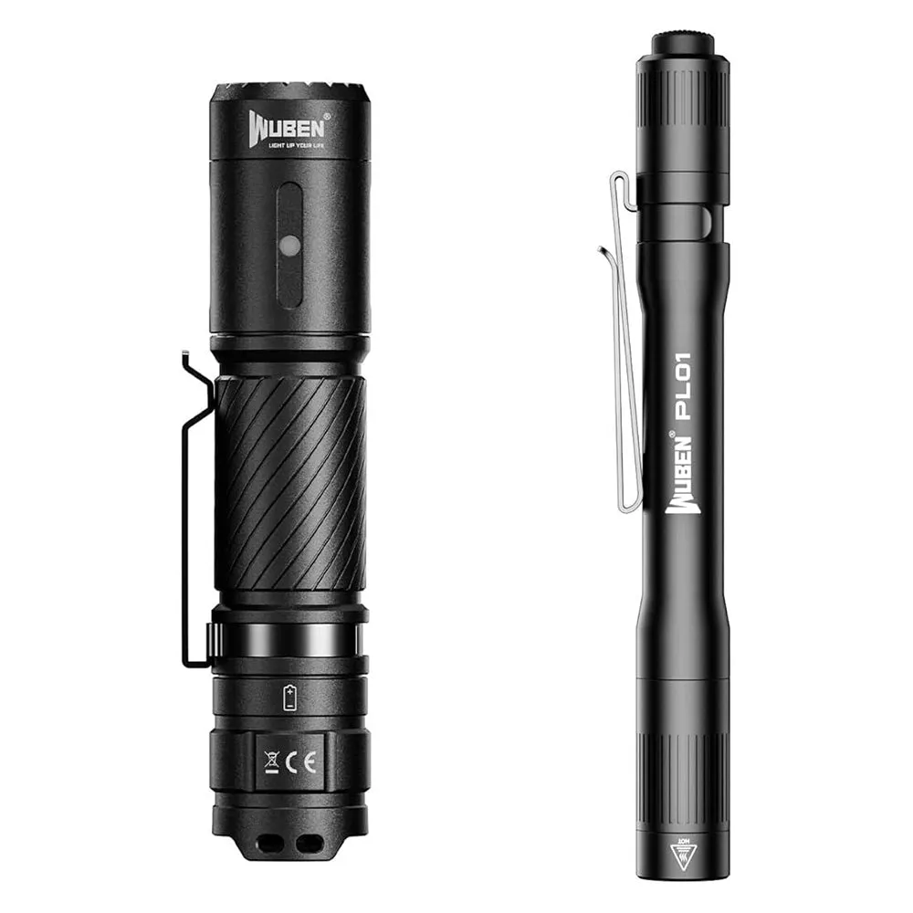 Wuben PL01 bundel zaklamp set 2-delige combideal