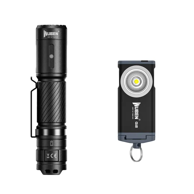 Wuben C3 Black + G2 Blue zaklampen bundel blauw
