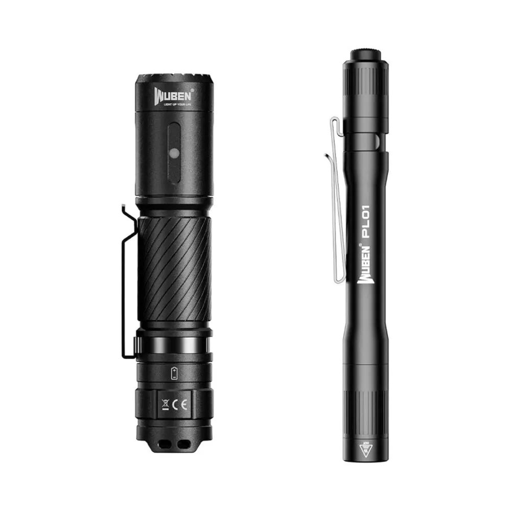 Wuben PL01 bundel zaklamp set 2-delige combideal