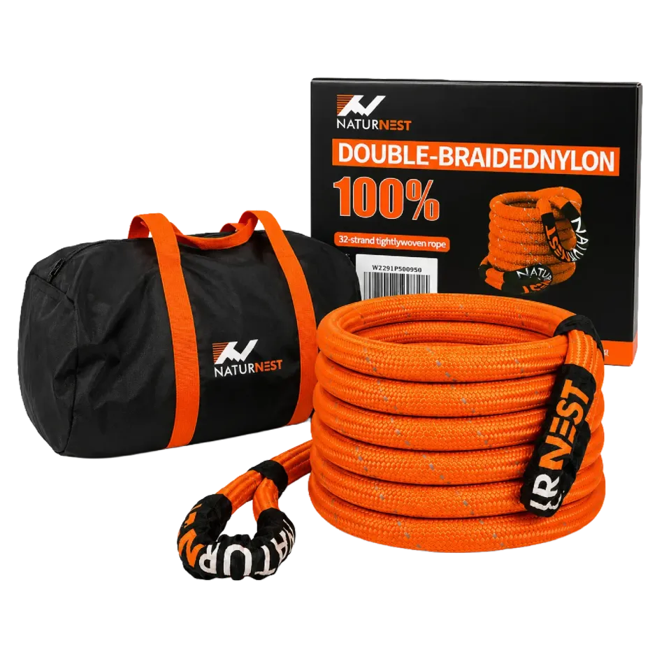 Naturnest recovery rope kinetisch 9m met shackles