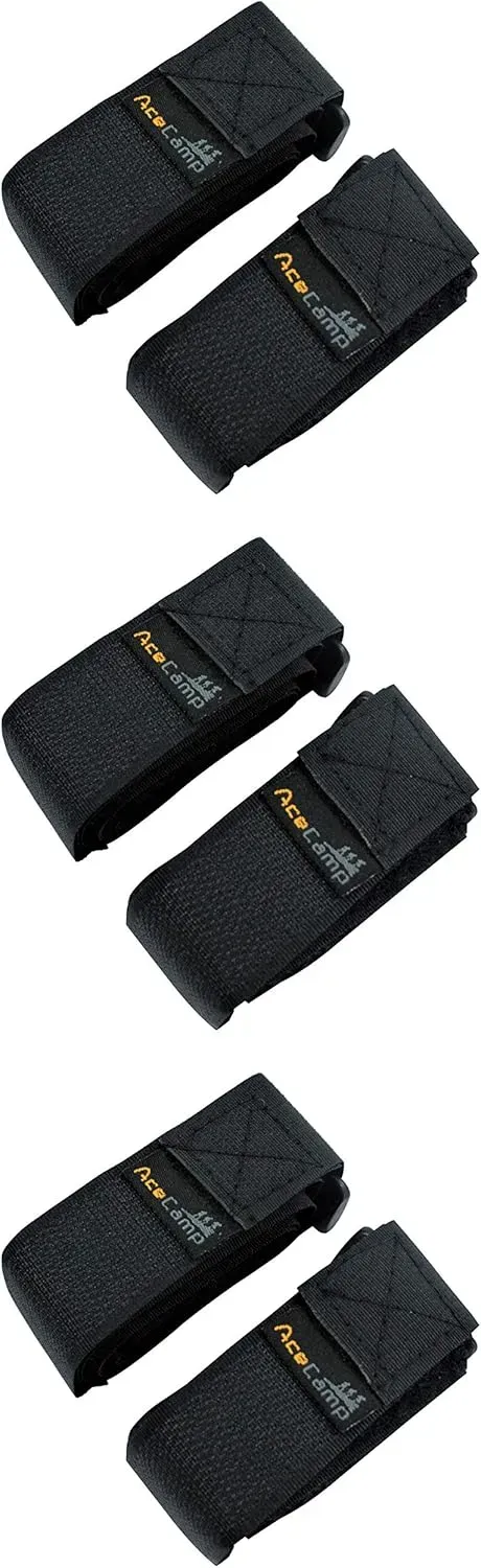 AceCamp Klittenband 2,5x30cm Zwart 3-pack Nylon