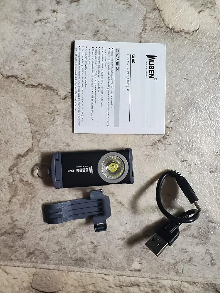 Wuben G2 mini zaklamp 500 lumen blauw sleutelhanger