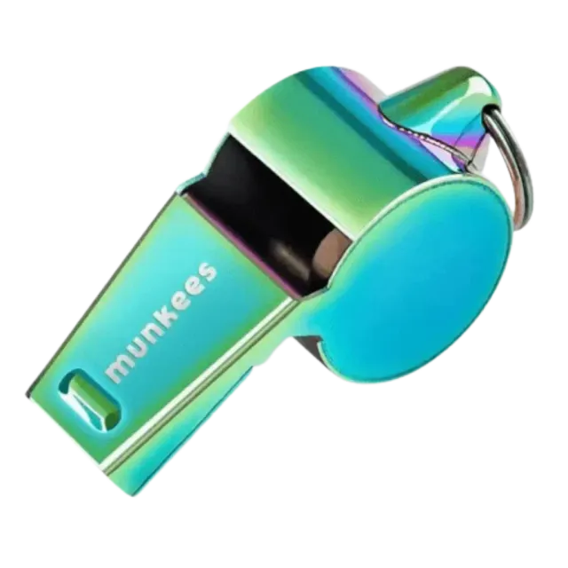 Munkees TRILL signaalfluitje aluminium met ring