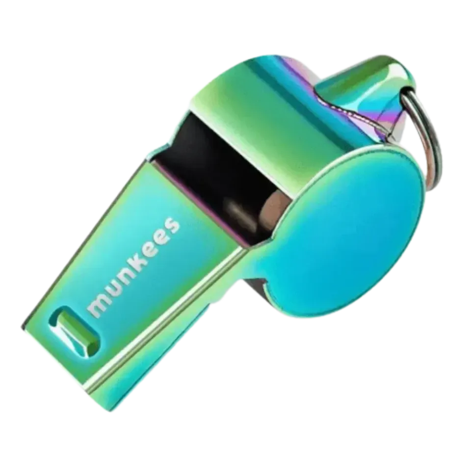 Munkees TRILL signaalfluitje aluminium met ring