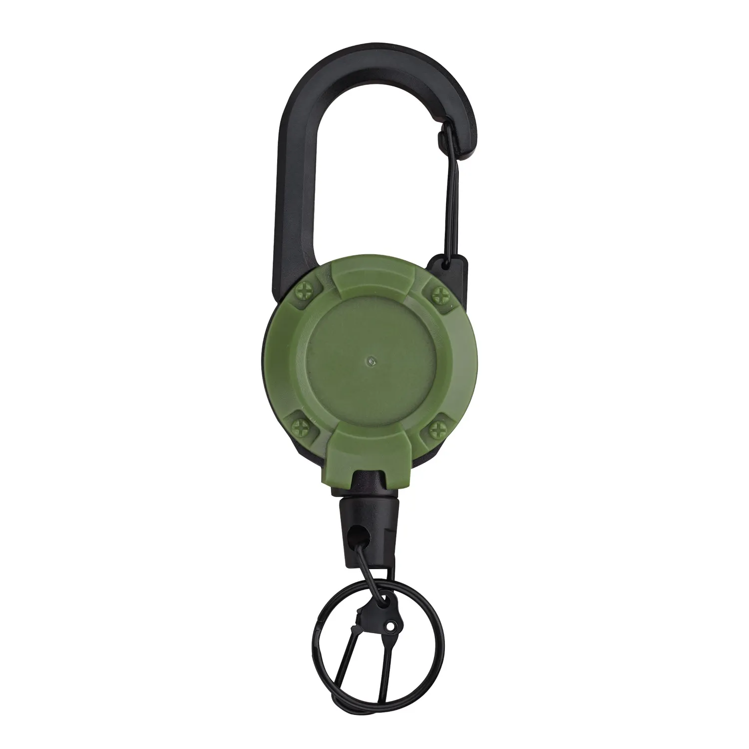 MUNKEES Ausweishalter badgehouder met staalkabel 64 cm olijf