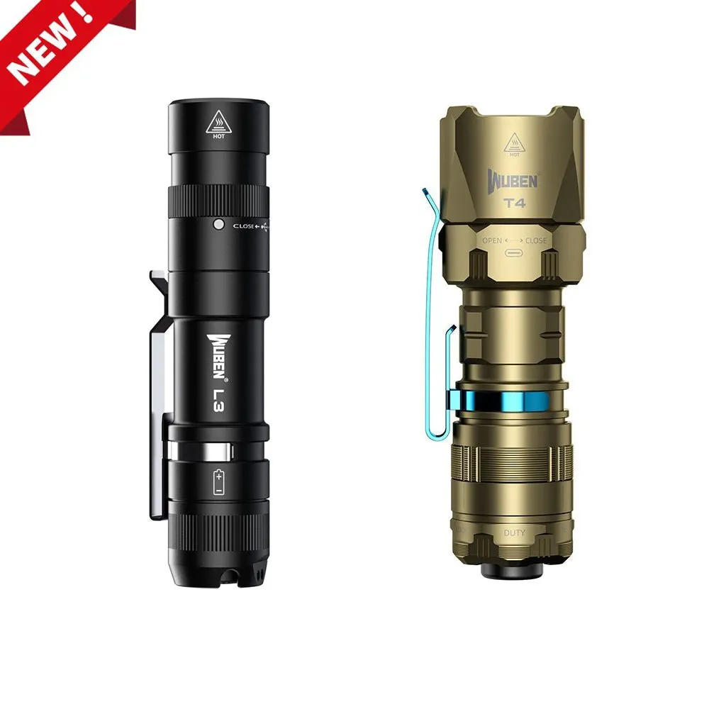 Wuben L3 zaklamp bundel zwart EDC set