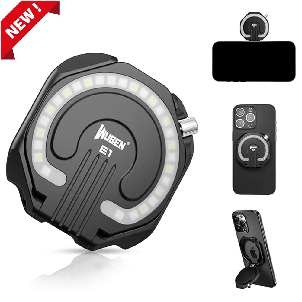 Wuben E1 selfielamp 300 lumen magnetisch 38 gram