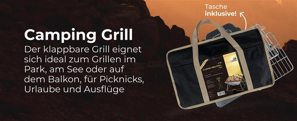 AceCamp To Go Medium houtskoolbarbecue opvouwbaar