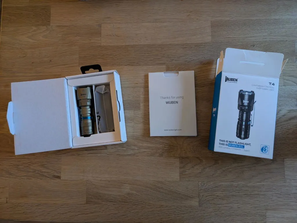 Wuben T4 zaklamp 850 lumen 401 meter tactisch