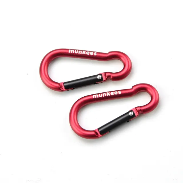 Munkees Peer karabijnhaak aluminium 2 stuks