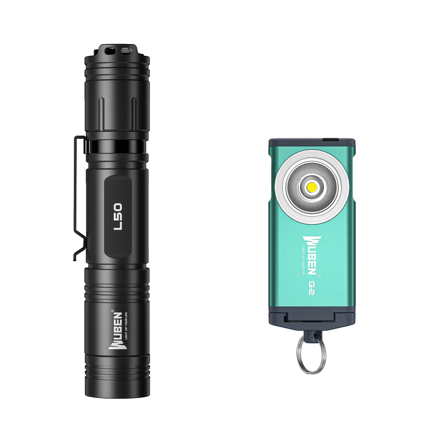 Wuben L50+E7 bundel zaklamp zwart 6500K
