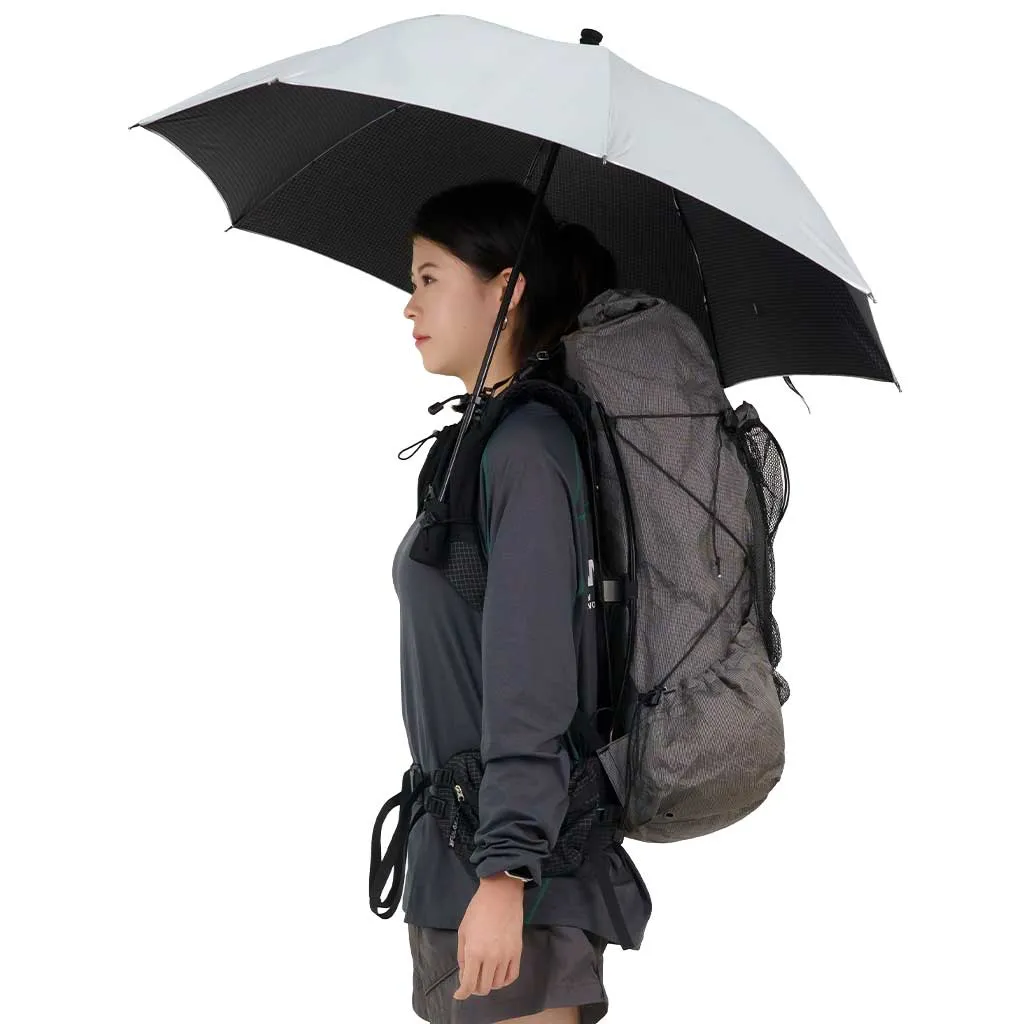 3F UL Gear wandelparaplu 95cm carbon handsfree zilver