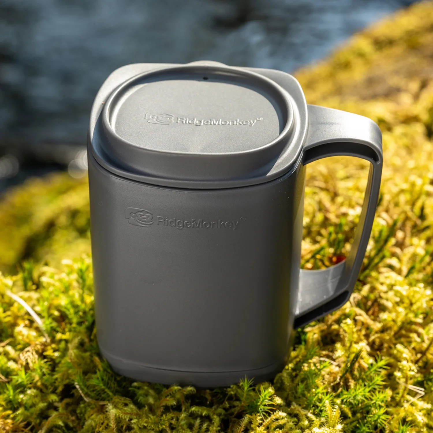 Ridgemonkey ThermoMug thermomok grijs met drinkdeksel