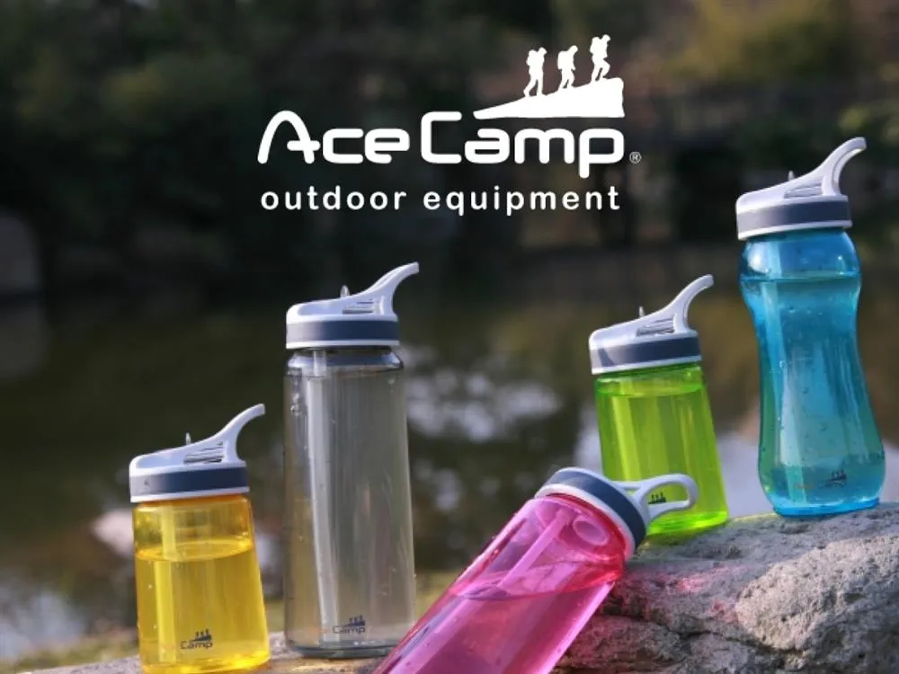 AceCamp Tritan drinkfles blauw 350 ml met rietje
