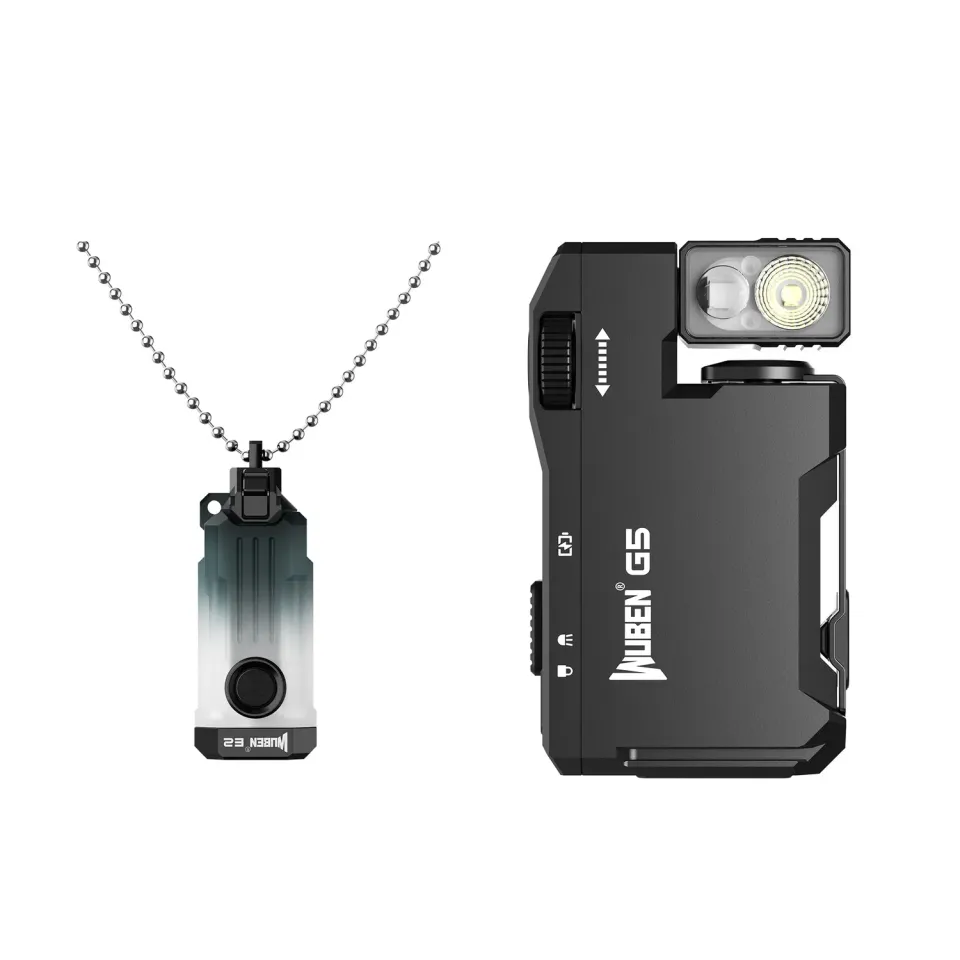 Wuben E2 zaklamp bundel E2 Black Set + G5 Black