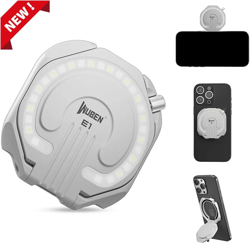 Wuben E1 selfielamp 300 lumen magnetisch 38 gram