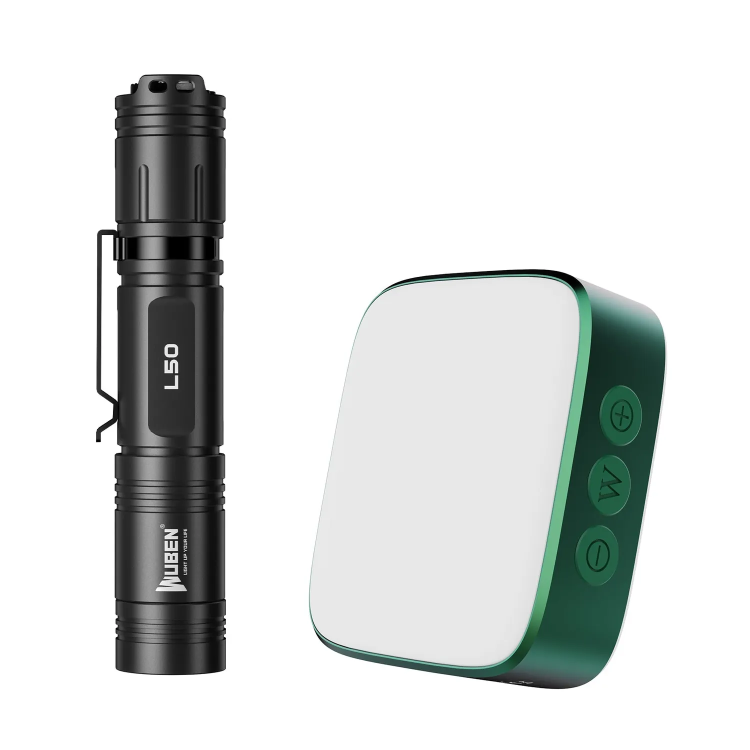 Wuben L50+E7 bundel zaklamp zwart 6500K