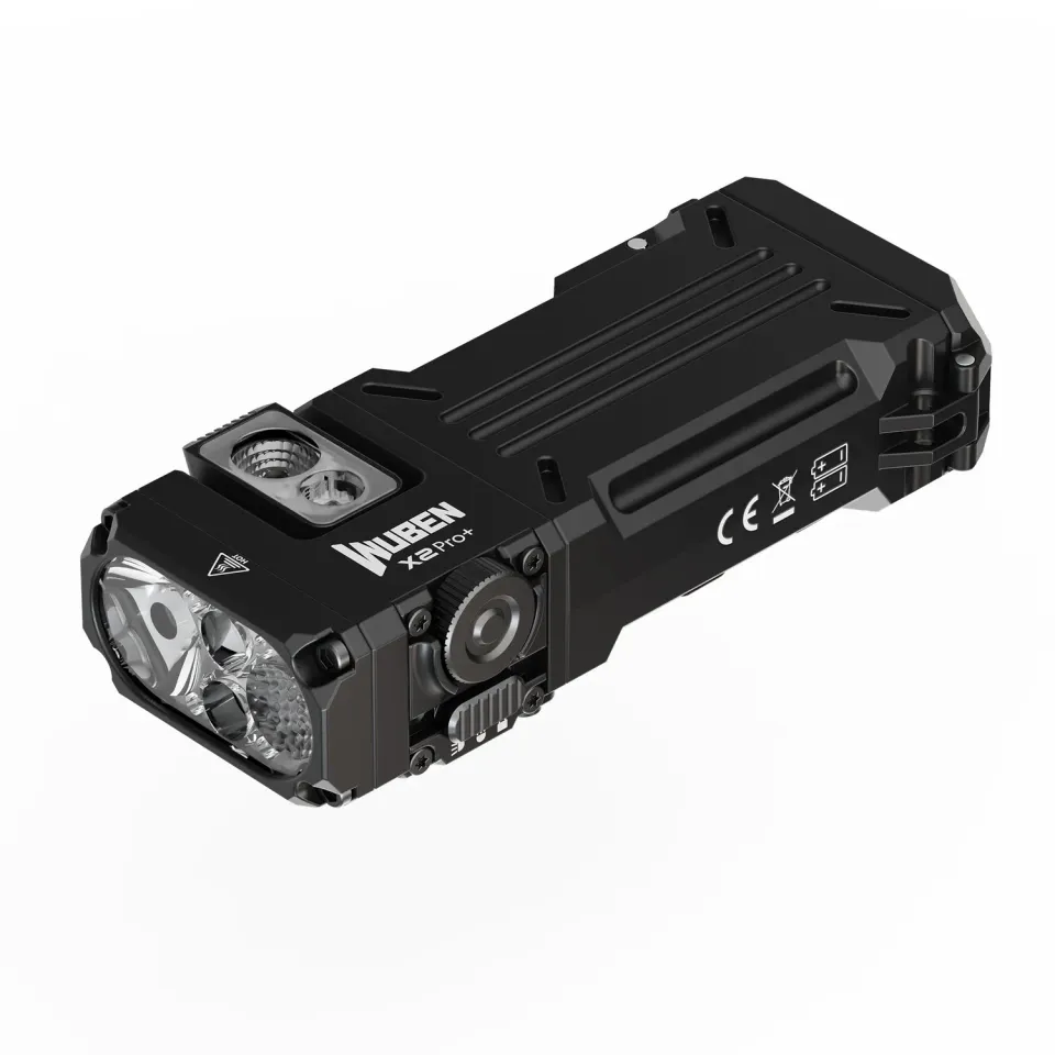 Wuben X2 Pro+ zaklamp zwart rood-wit 1500 lumen