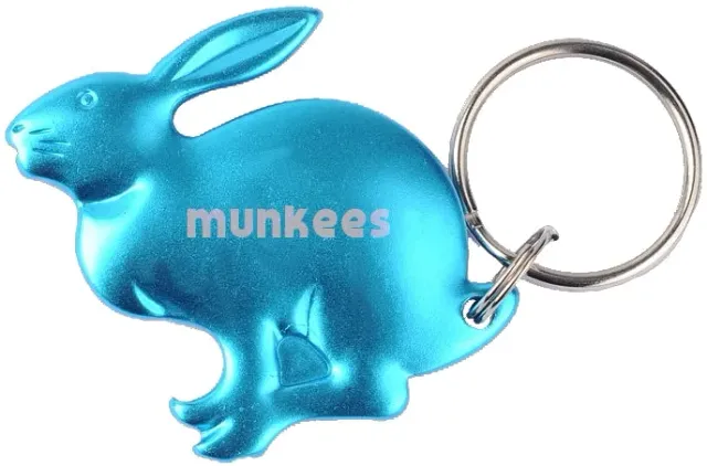 Munkees Konijn sleutelhanger aluminium met karabijnfunctie